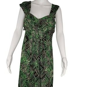 AGB Dress‎ Green & Black Sleeveless Dress